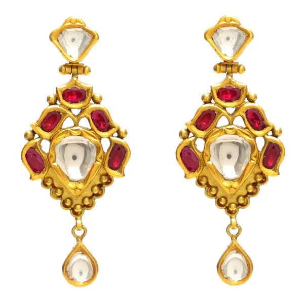 Vintage Drop Earrings-Aman Raja Ruby Earrings