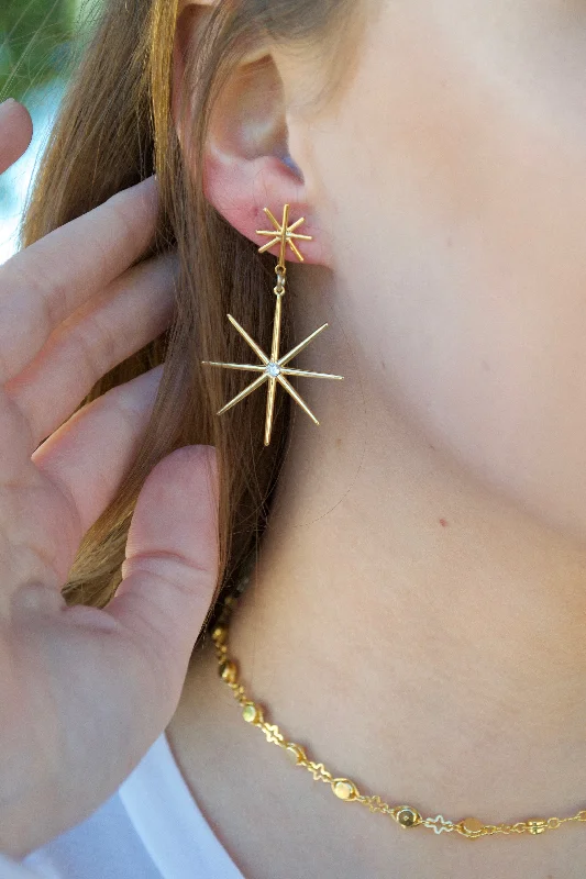 Classic Diamond Earrings-Daisy Star Earrings