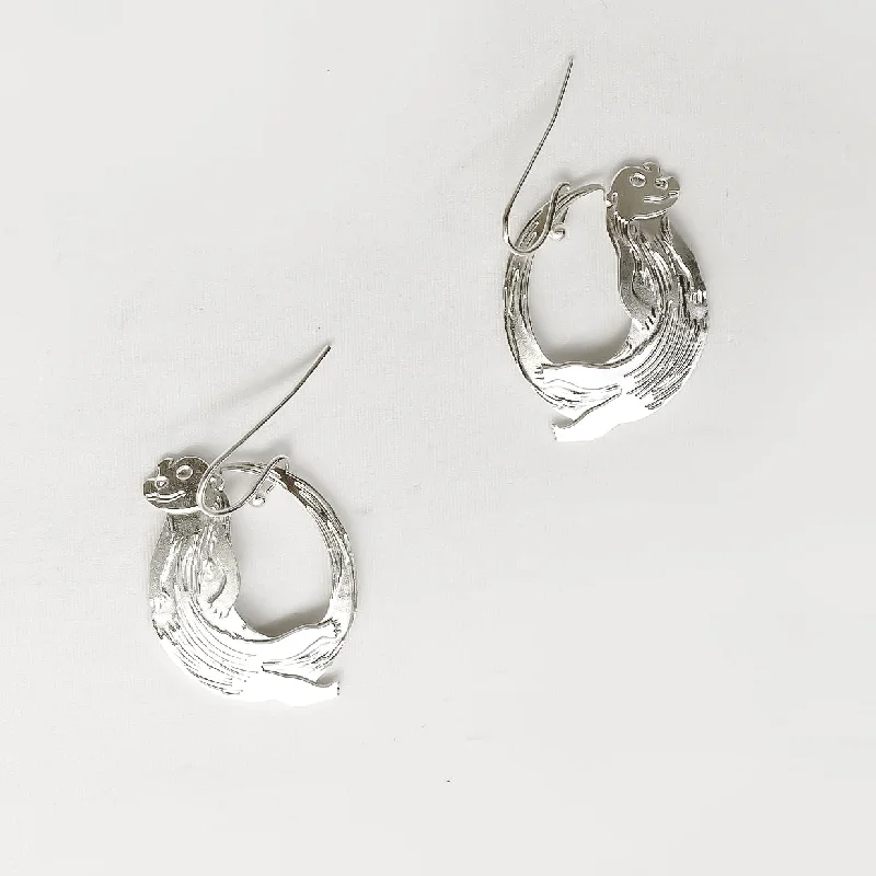 Heart Shaped Drop Earrings-Otter Earrings