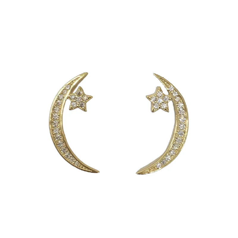 Tassel Earrings for Women-Clara Moon Star Crawler