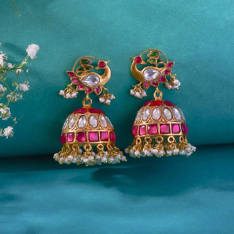 Artistic Drop Earrings-Pure 92.5 Silver Swan Jhumki Earrings