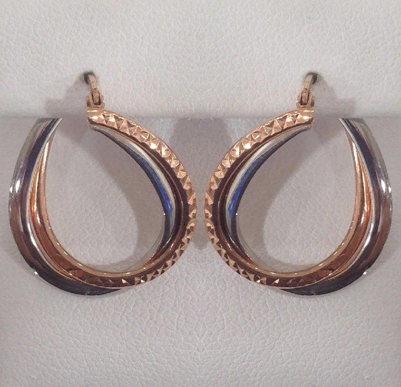 Pink Gold Earrings-Gold Earrings