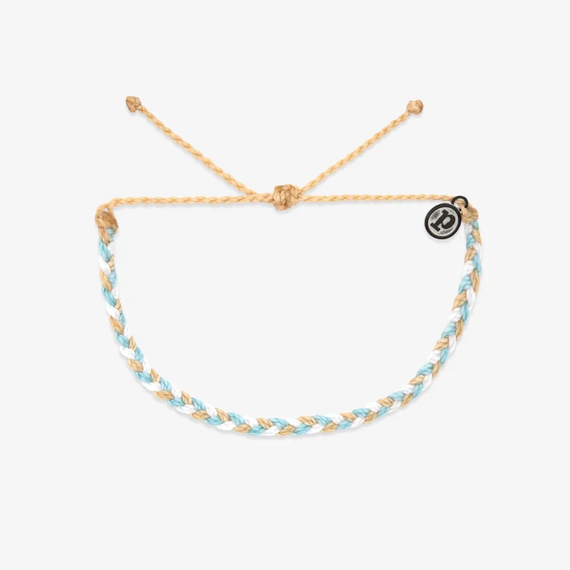 Personalized Birthstone Cuff Bracelet-Calm Shores Mini Braided Bracelet