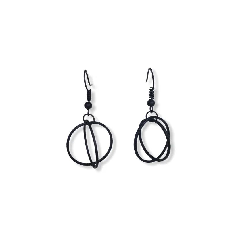 Silver Earrings for Weddings-Interlocking Earrings