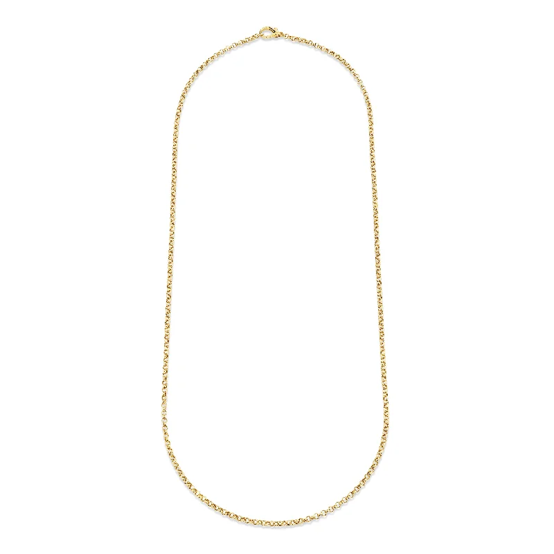 Gold Twist Necklace-READY TO SHIP SOLID GOLD ROLO CHAIN