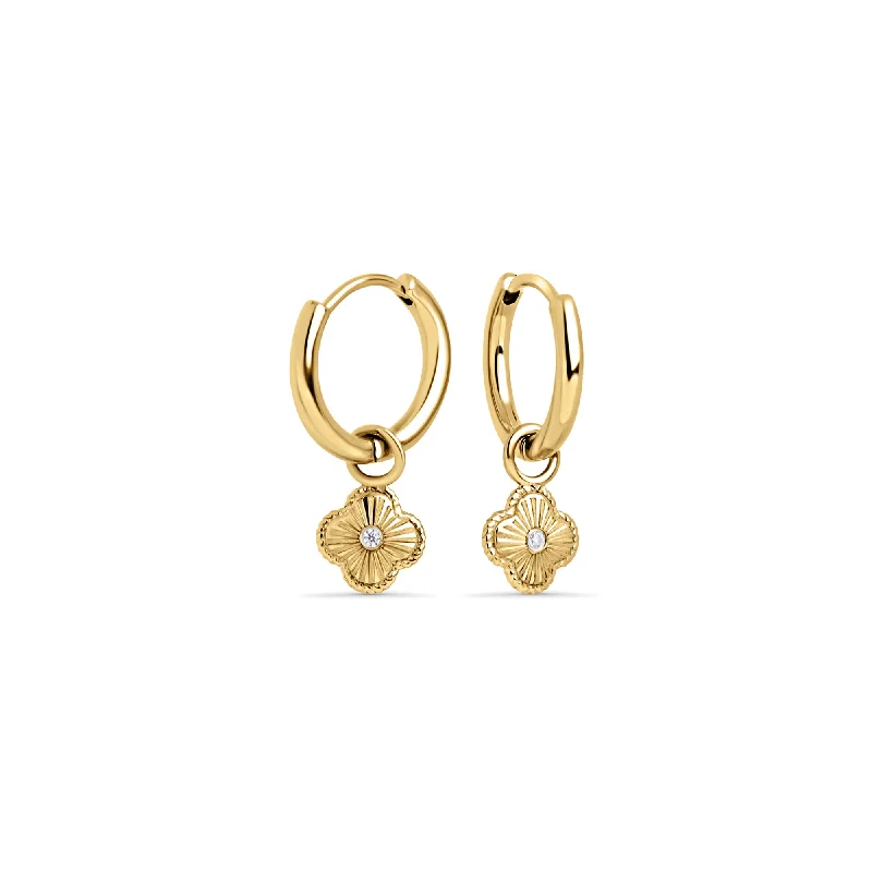 Diamond Hoop Earrings-Paula II Huggie Earrings