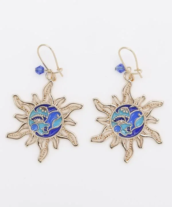 Statement Earrings for Parties-Sun Moon Earrings