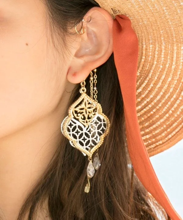 Unique Statement Earrings-Moroccan Townscape Earhook