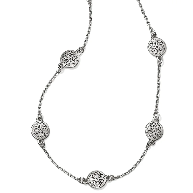 Silver Infinity Necklace-Ferrara Petite Collar Necklace