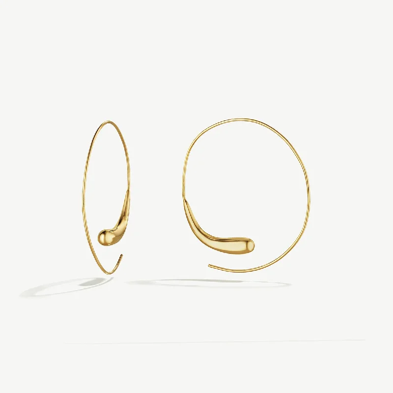 Statement Drop Earrings-Dash Hoop Earrings