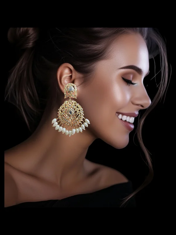 Elegant Drop Earrings-DER611 Jiera earrings in pearls  (  READY TO SHIP )