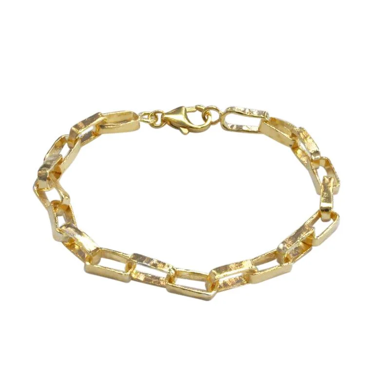 Personalized Wedding Bracelet-Saphirim Chain Bracelet - 18ct Gold Vermeil