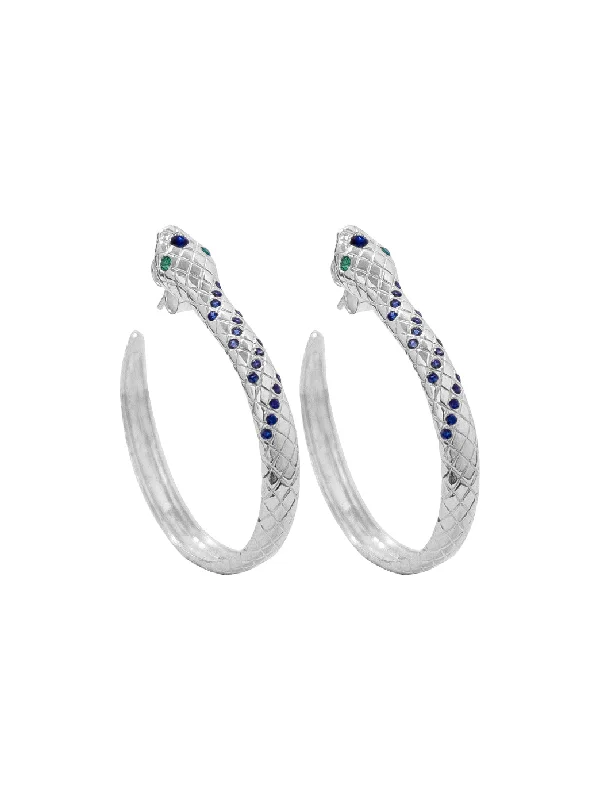 Beaded Earrings for Women-Snake Hoop Earrings