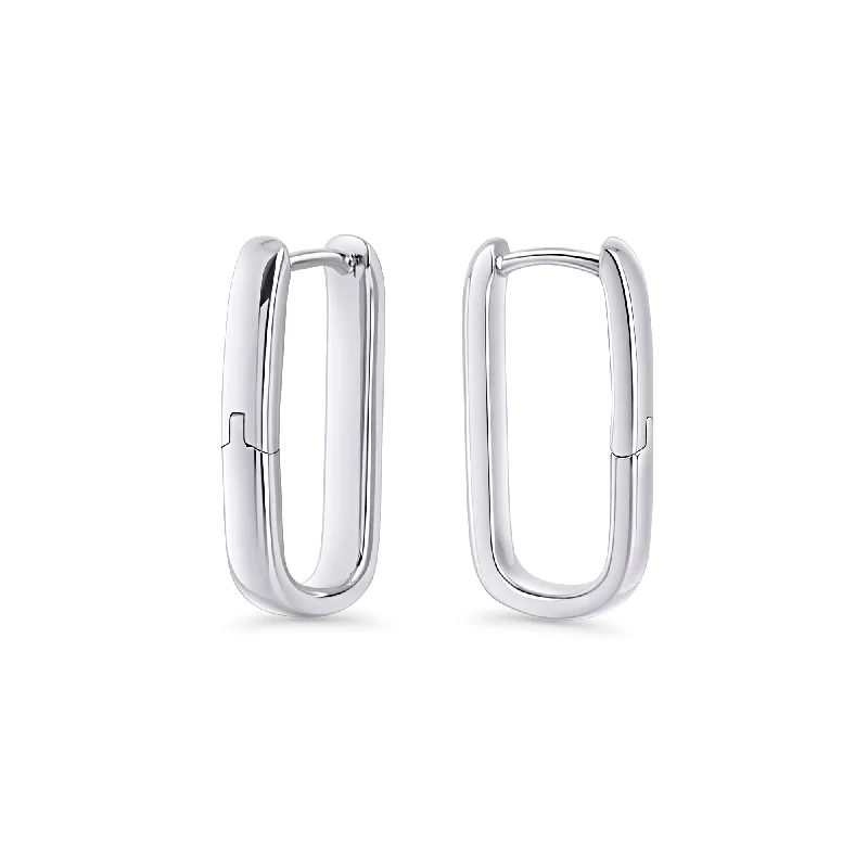 Modern Silver Earrings-Suzie Medium Huggie Earrings