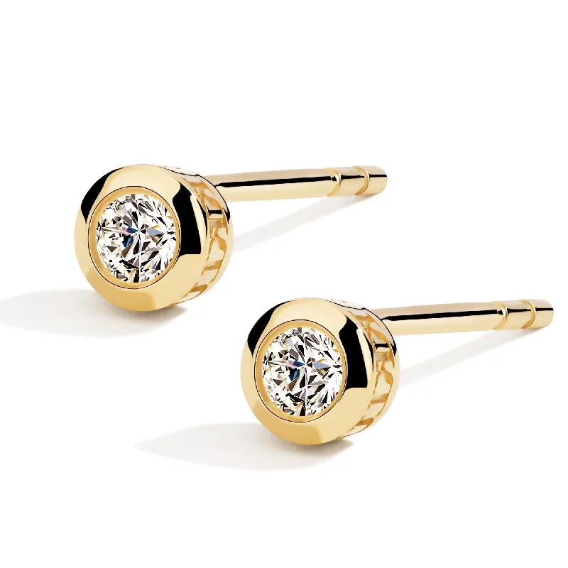 White Gold Earrings-D Muse - 18K Diamond Gold Earring