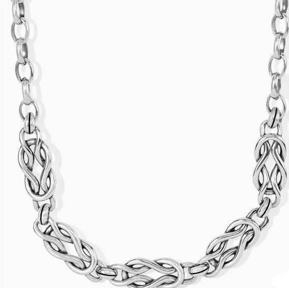 Minimalist Silver Necklace-Interlok Harmony Link Necklace STYLE