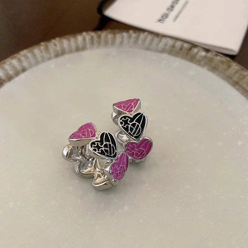 83# Ear Ring-Silver-Rose love