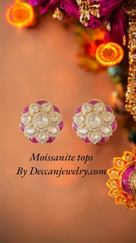 Long Dangling Earrings-Moissanite gold plated silver earrings ( READY TO SHIP )