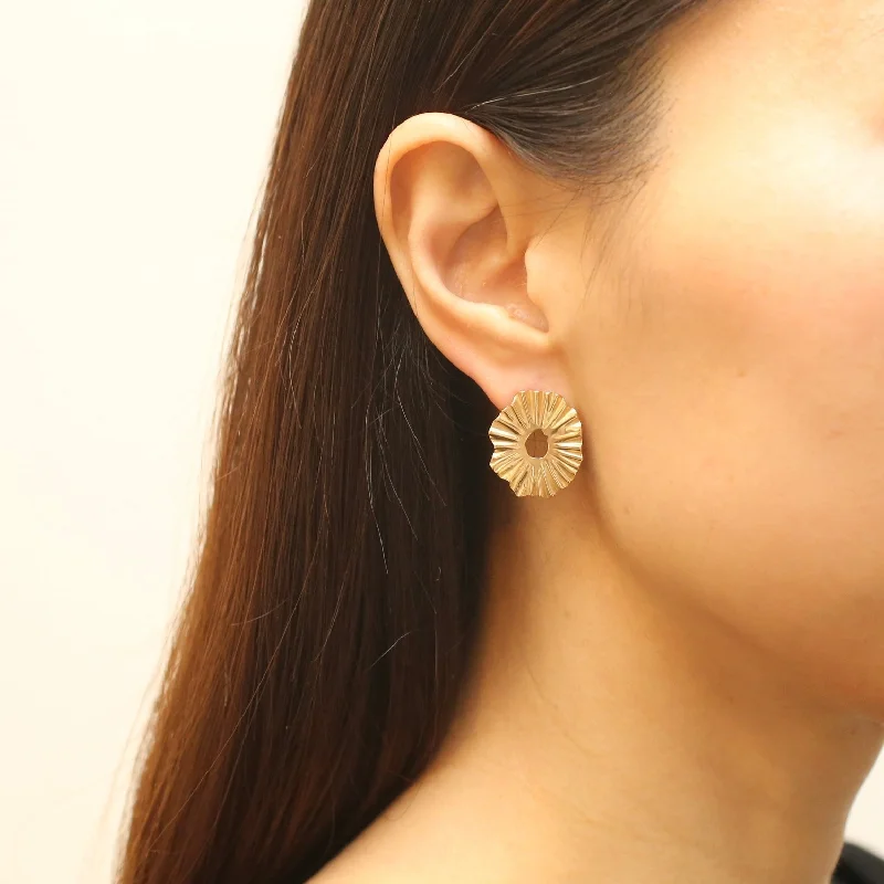 Fashionable Ear Cuffs-Gold Sunlight Earrings