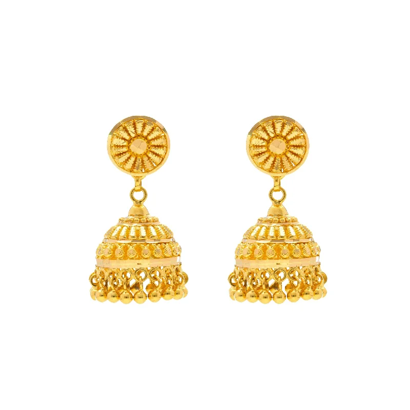 Fancy Drop Earrings-22K Gold Jhumki Earrings