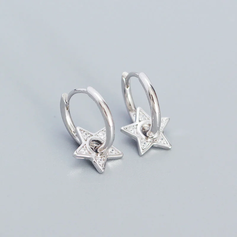 Meihu Ear Studs [White Gold Color]]