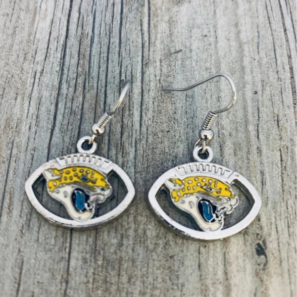 Bridal Hoop Earrings-Jacksonville Jaguars Earrings