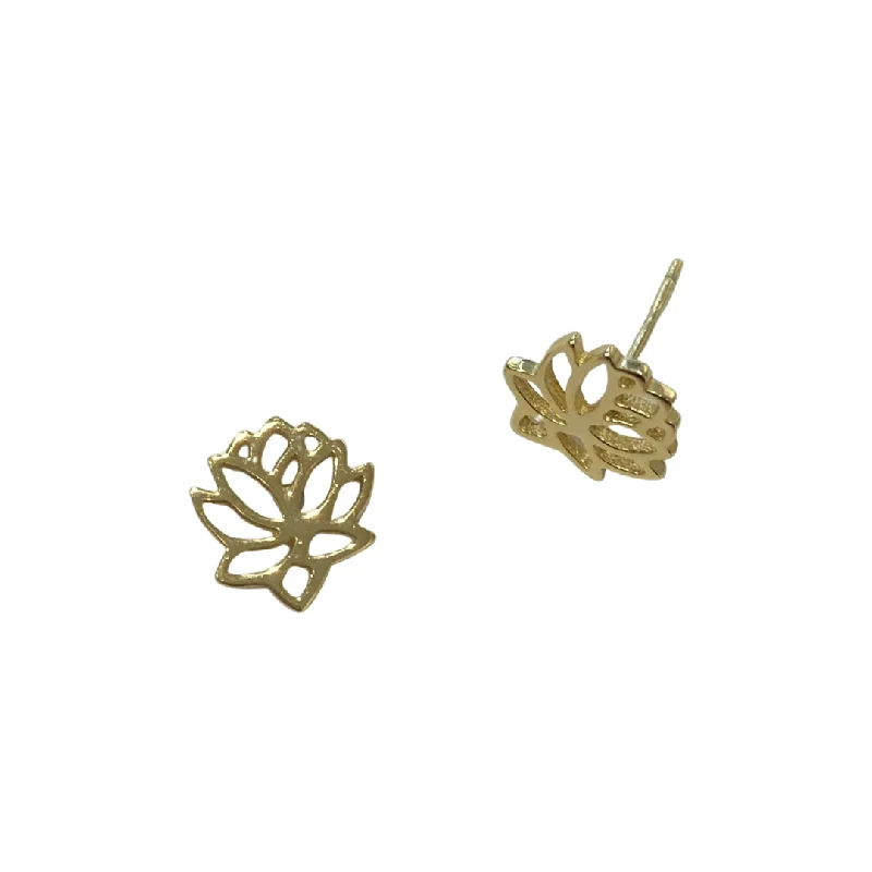 Casual Everyday Earrings-Lotus Studs