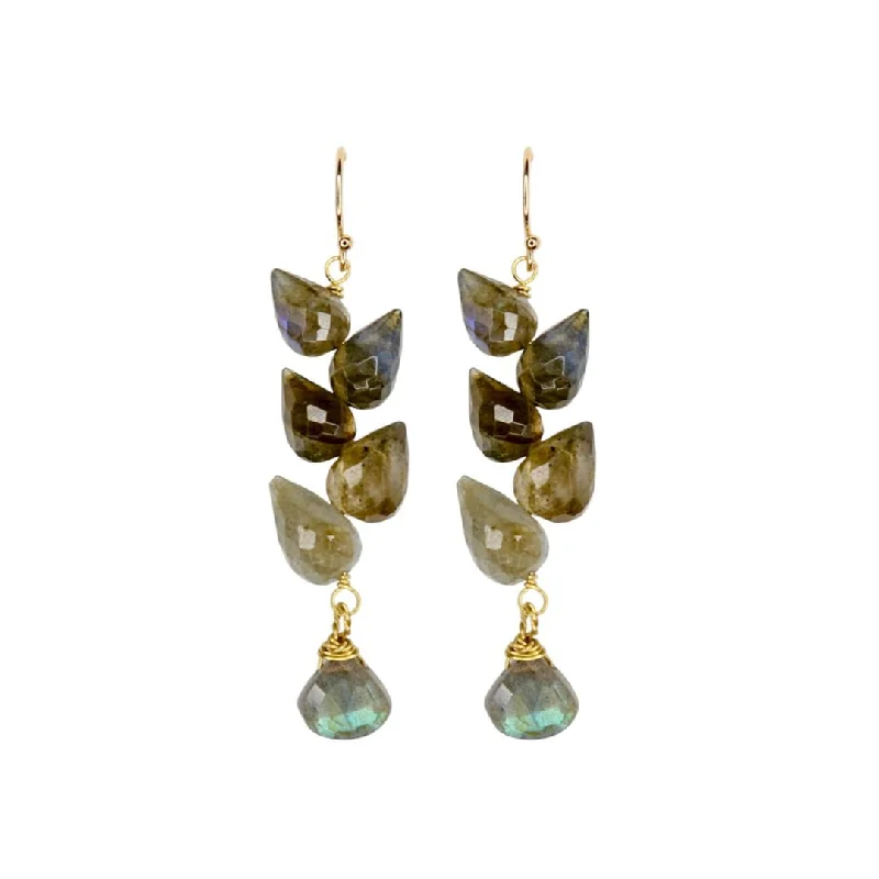 Stud Earrings for Bridesmaids-Samba Earrings in Labradorite