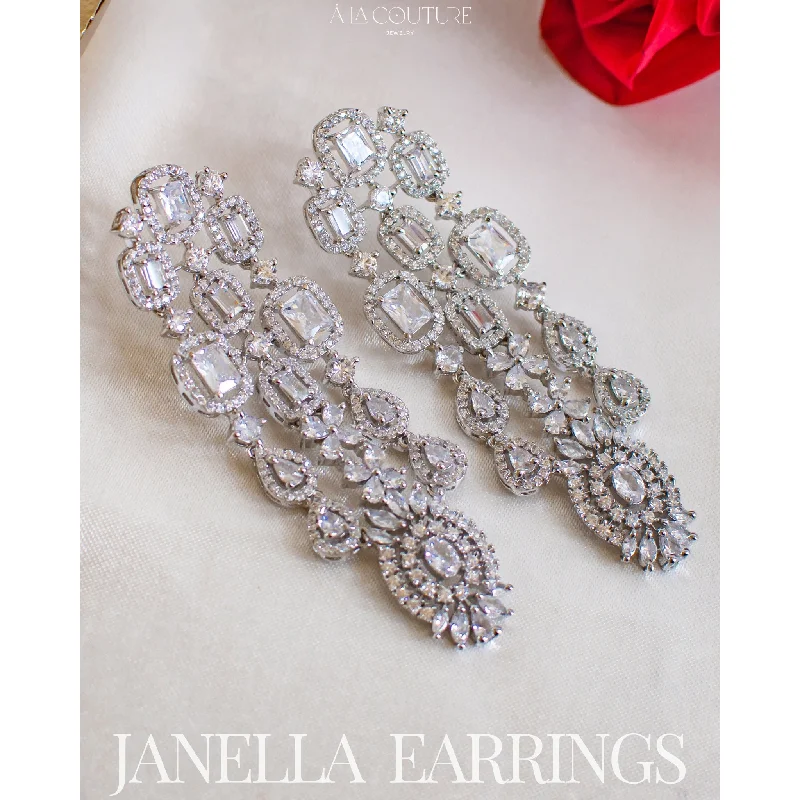 Rainbow Hoop Earrings-Janella Earrings