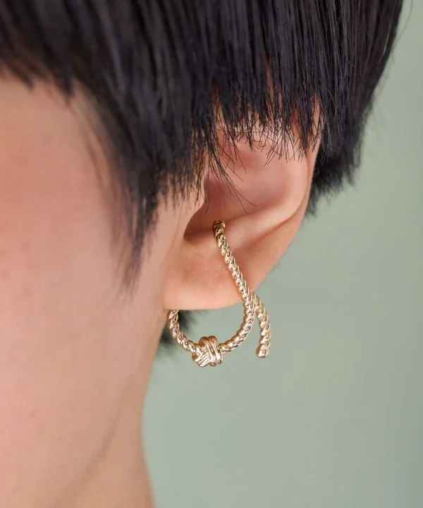 Multi-Colored Earrings-AWAJI Knot Ear Cuff