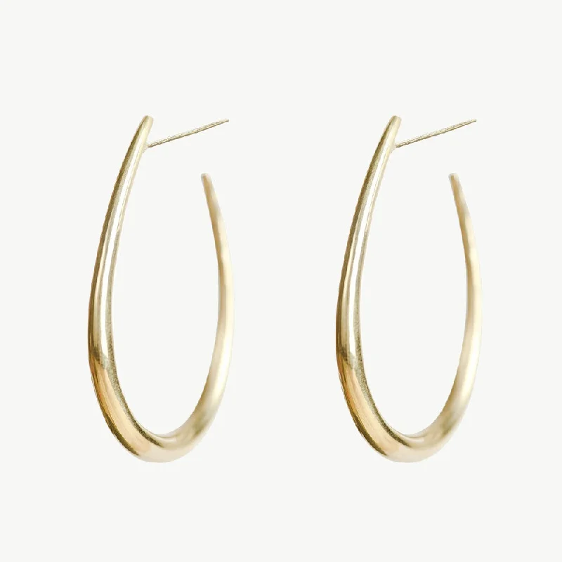 Golden Pearl Earrings-Mezi Maxi Hoop Earrings