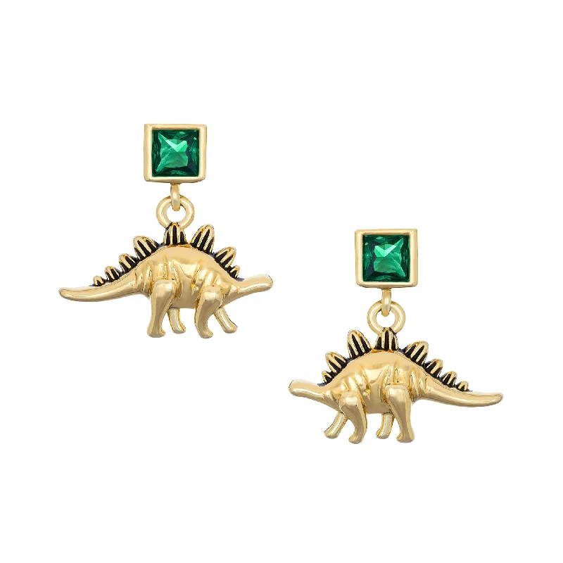 Small Drop Earrings-Stegosaurus Earrings