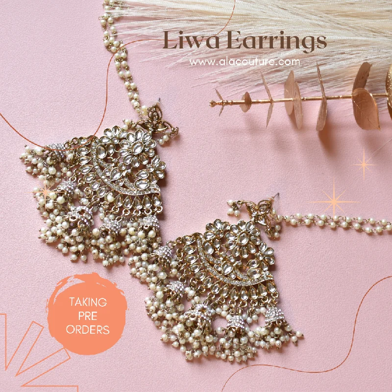 Chunky Drop Earrings-Liwa Earrings