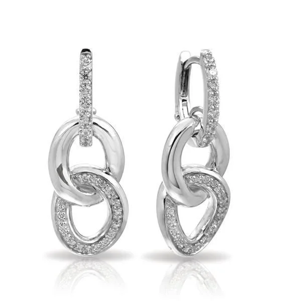 Modern Silver Earrings-Bon Earrings