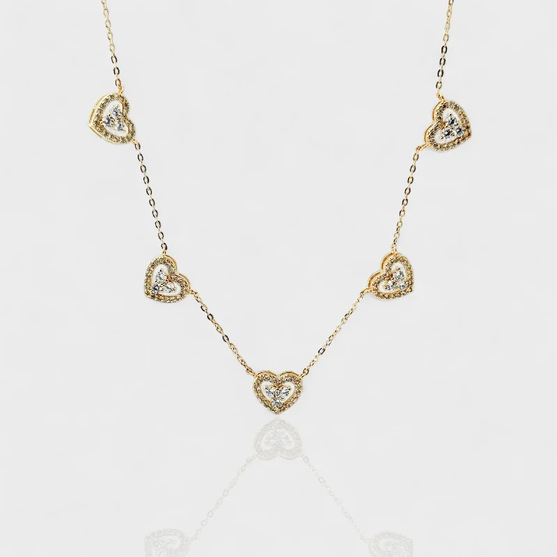 Statement Heart Necklace-CLEMENCE NECKLACE