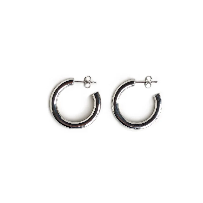 Beautiful Crystal Earrings-Tube Hoop Studs