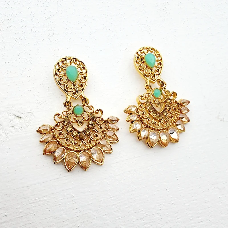 Small Gold Earrings-Chandan Earrings