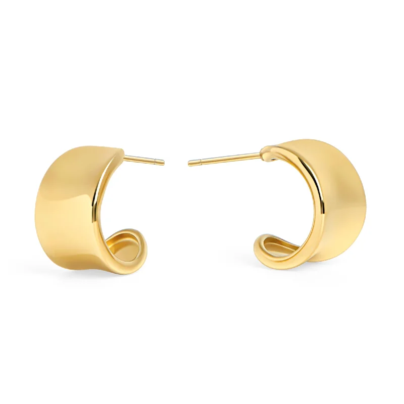 Simple Gold Earrings-Thalia Hoop Earrings