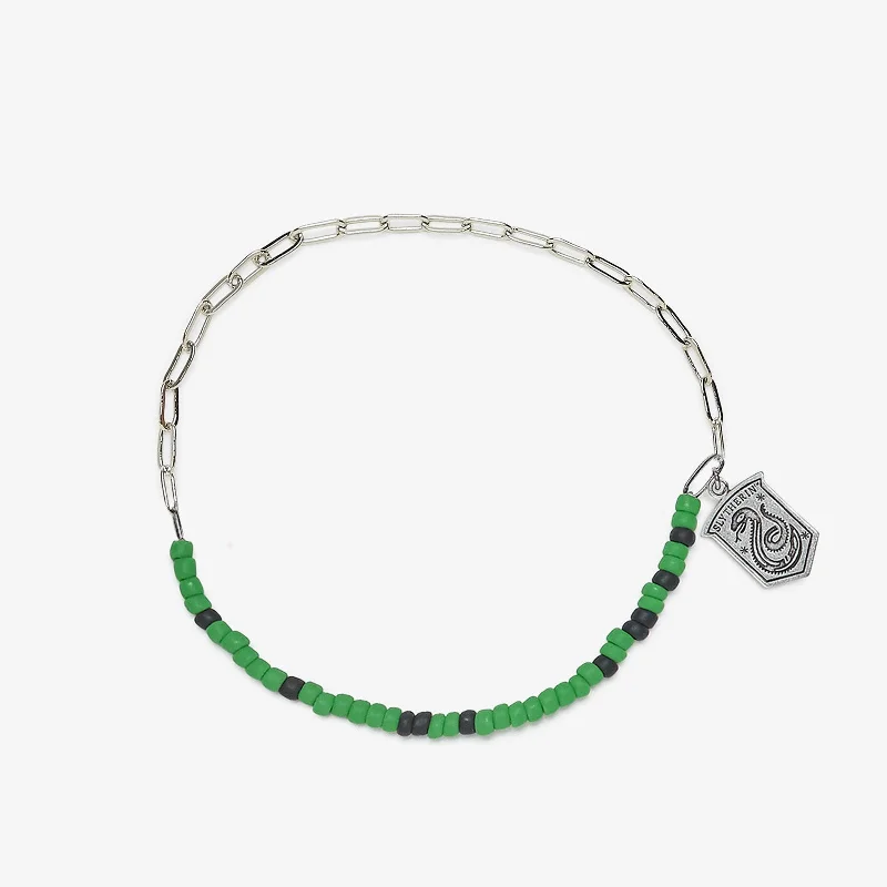 Handcrafted Beaded Bangle Bracelet-Slytherin™ Half n Half Bracelet