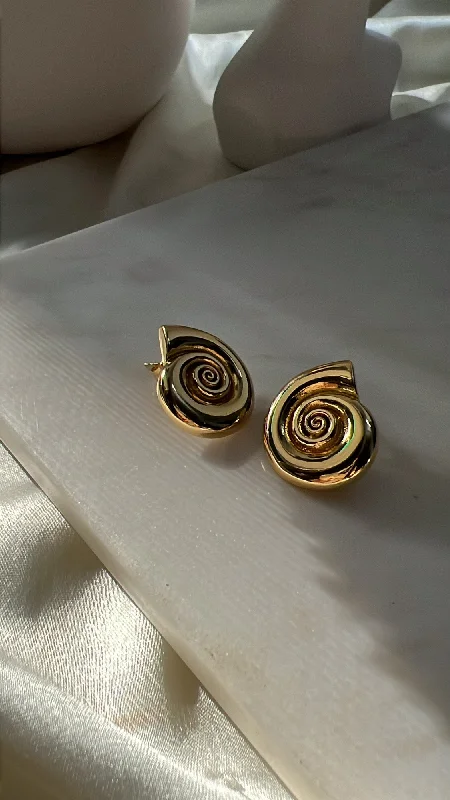 Wedding Earrings for Bride-Esme spiral earrings