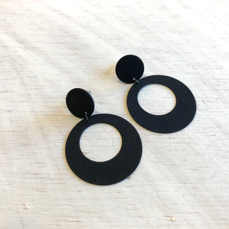 Large Statement Earrings-Double Circled Earrings