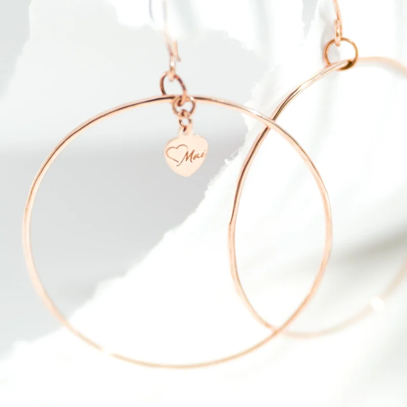 Fancy Drop Earrings-Signature Hoop earrings