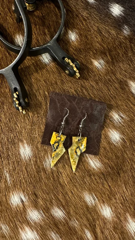 Antique Style Earrings-Lightning Bolt Slab Earrings- Multiple options available