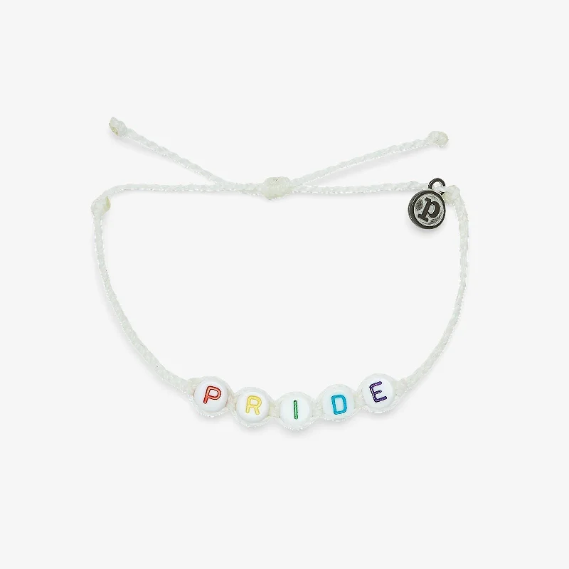 Layered Leather Bracelet-Pride Alphabet Bead Bracelet