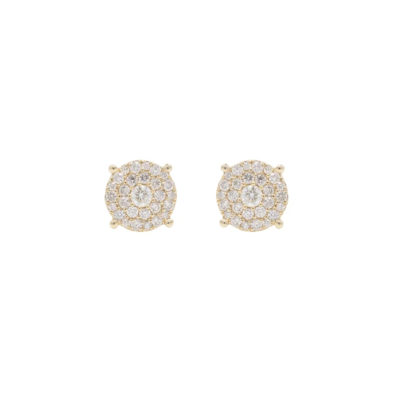 Multi-Colored Earrings-Divine Diamond Large Studs