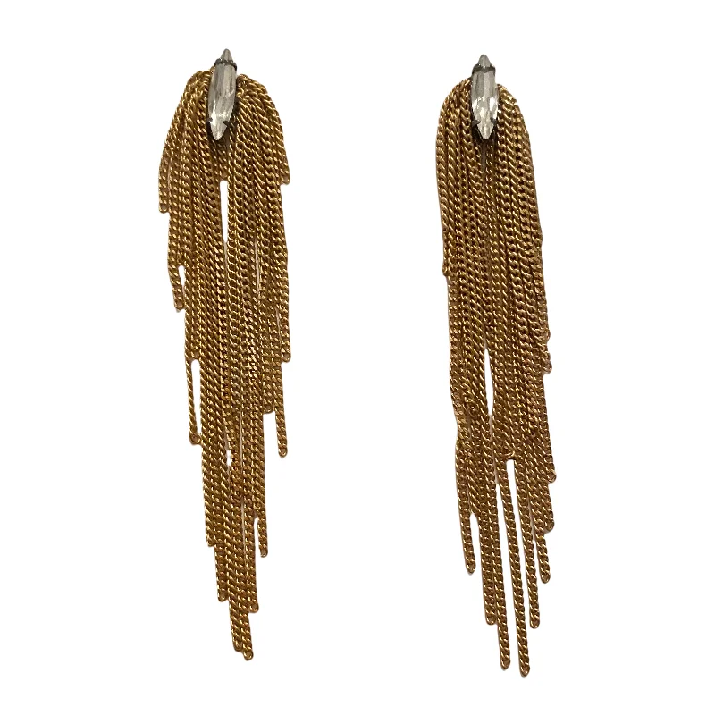 Elegant Stud Earrings-Krista Marquis Draped Metal Statement Earrings