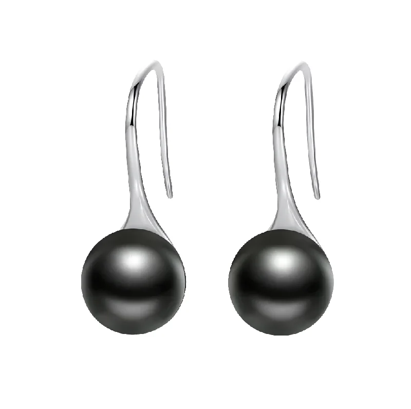 Adjustable Silver Earrings-Sterling Silver Stimulated Pearl Earrings