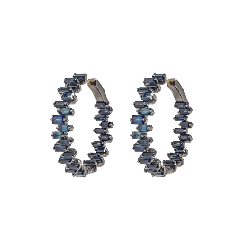 Large Bead Earrings-Sapphire Attraction Earrings