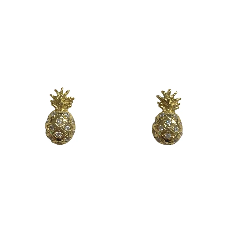 Luxury Wedding Earrings-Pineapple Studs