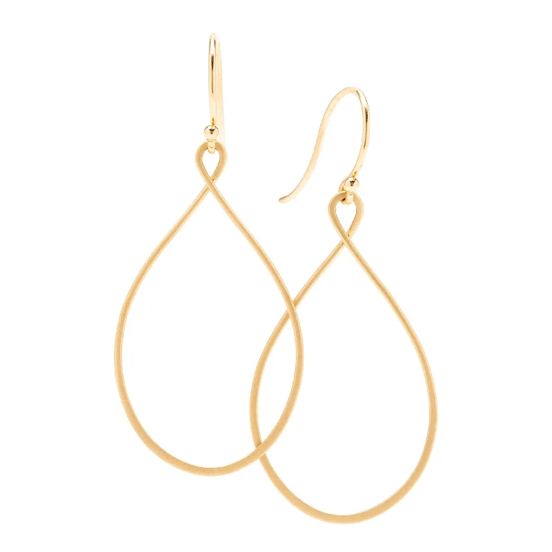 Modern Style Earrings-<!--ER919--> teardrop keyhole earrings